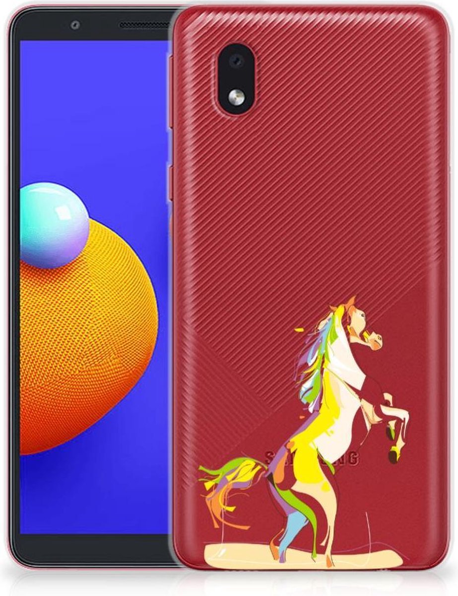 Samsung Galaxy A01 Core Telefoonhoesje met Naam Horse Color