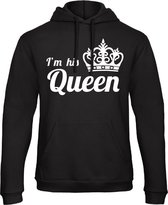 King / Queen Hoodie I'm his Queen (Queen - Maat 3XL) | Koppel Cadeau | Valentijn Cadeautje voor hem & haar