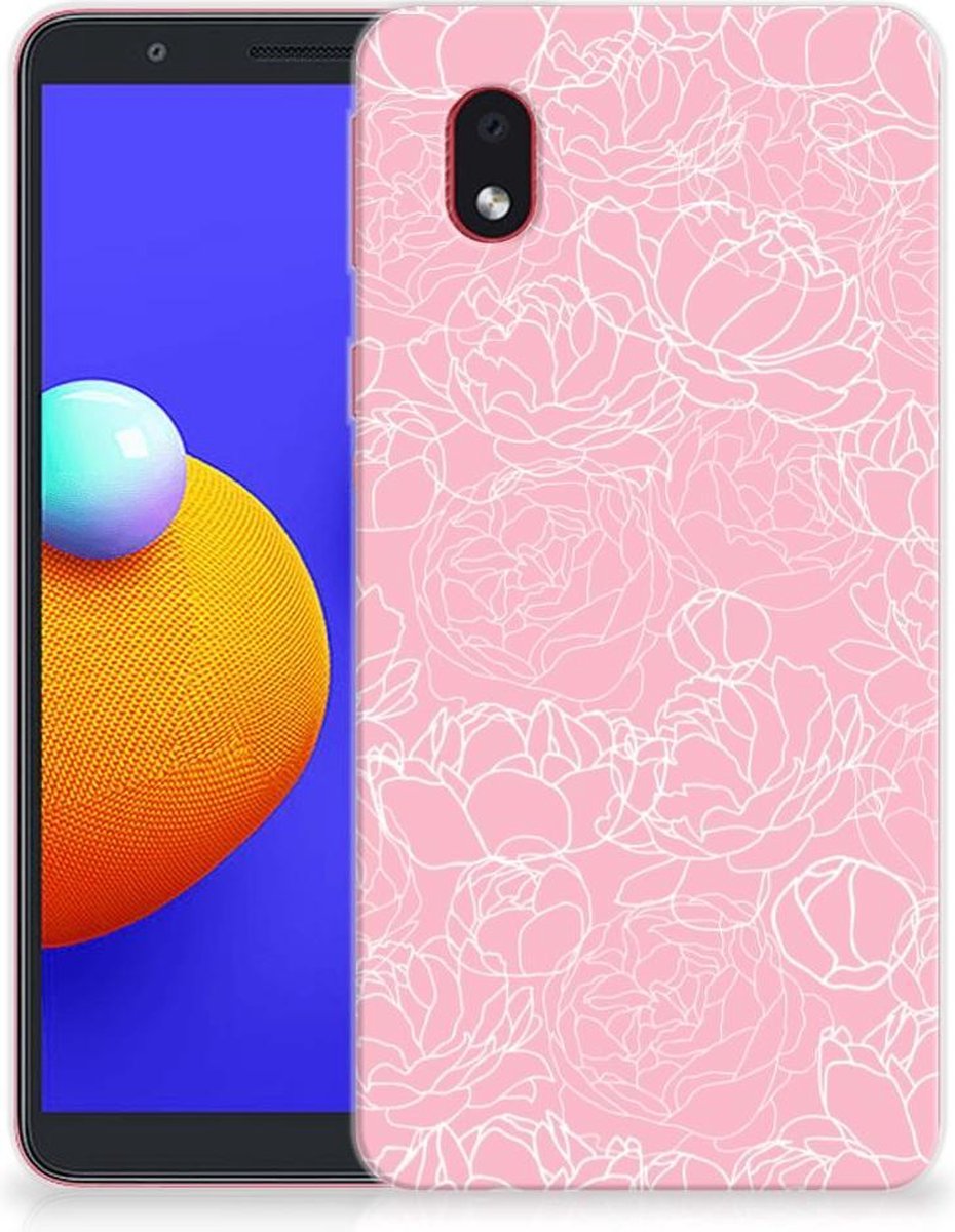 Samsung Galaxy A01 Core TPU Case White Flowers