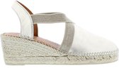 Toni Pons Tossa platinum leren espadrilles dames (TOSSA plati)