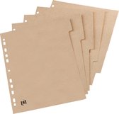 Oxford Touareg - kartonnen tabbladen - A4 - 5 tabs - onbedrukt  -11 gaats - naturel