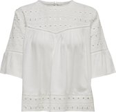 ONLY ONLIRINA EMB ANGLAISE DNM TOP NOOS Dames Top Wit - Maat 36