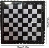 Mini opvouwbaar schaakbord/ schaakspel, schaken, klein schaakbord schaakspel, magnetisch. Voor op reis/ auto / vliegtuig / bus/ camper / camping.