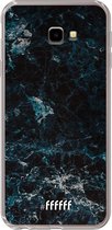 6F hoesje - geschikt voor Samsung Galaxy J4 Plus -  Transparant TPU Case - Dark Blue Marble #ffffff