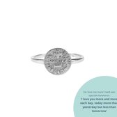 Lauren Sterk Amsterdam - ring - munt - medium - 925 zilver gerhodineerd - coating - valentijn - liefde