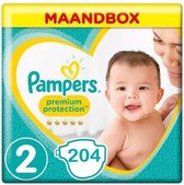 Pampers Premium Protection Luiers Maat 2 - 204 Luiers Maandbox