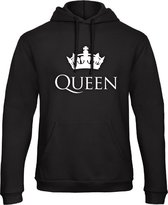 King / Queen Hoodie Classic (Queen - Maat 3XL) | Koppel Cadeau | Valentijn Cadeautje voor hem & haar