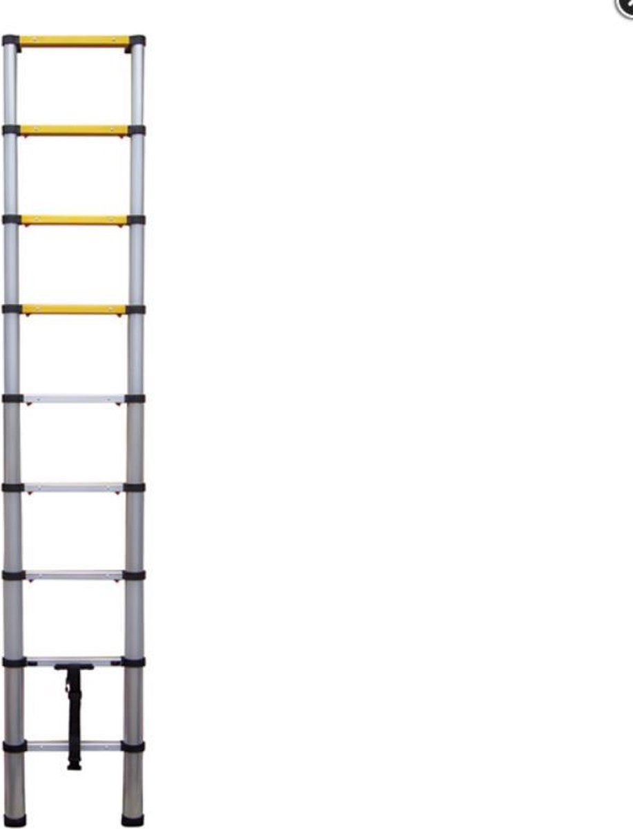 Telescopische ladder , lengte 2M60 ( max werkhoogte 3M70 )