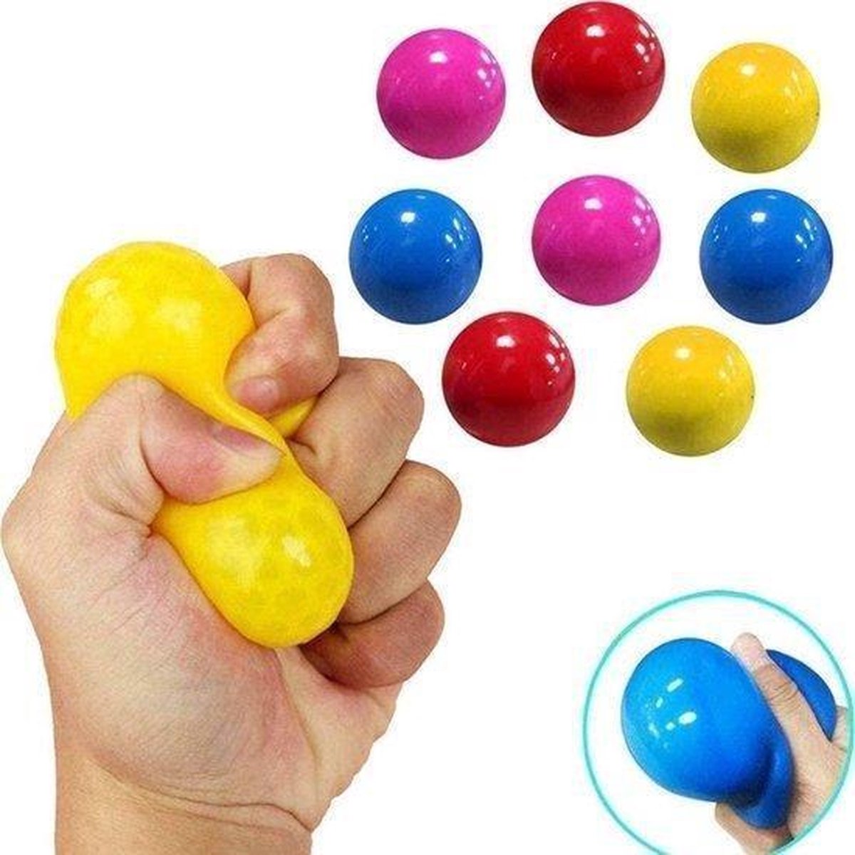 Sticky Balls - Sticky Wall Balls - MUUR - TikTok - Stress Verminderend - Klevende Plafond Bal - Set 4 Stuks - Merkloos