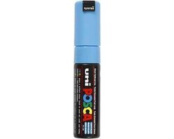 Krijtstift – Chalkmarker – Universele Marker – Uni Posca Marker – Lichtblauw – PC-8K – 8mm – Beitelpunt – Large – 1 stuk