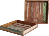 Raw Materials Scrapwood Dienblad – 40x40cm – Gerecycled hout