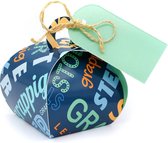 Geschenkverpakking (klein) (10 stuks) | Traktatiedoosje | Cadeaudoosje | Snoepdoosje | Uitdeeldoosje| 6cmx6cmx6cm | Stoer