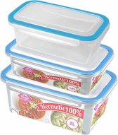 Diepvries/koelkast voedsel bewaarbakjes set van 10x stuks diverse formaten in 0.75 - 1.5 - 2 liter inhoud