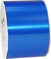 1x XL Hobby/decoratie blauwe kunststof sierlinten 9 cm/90 mm x 91 meter extra breed - Cadeaulint lint/ribbon