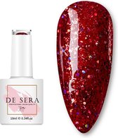 De Sera Gellak - Glitter Rode Gel Nagellak - Rood - 10ML - Colour No. 34 Artsy Red