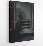 Onlinecanvas - Schilderij - I?ndoor Plant Near Wall Art Vertical Vertical - Multicolor - 80 X 60 Cm