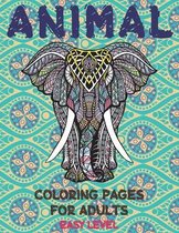 Animal Coloring pages for Adults - Easy Level