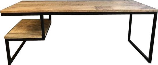 Salontafel van Mangohout - Sidetable - Bijzettafel - Robuuste Tafel / Industrieel - Landelijk - 118 cm breed