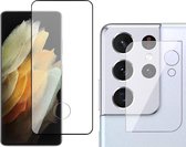 Samsung S21 Ultra Screenprotector en Samsung S21 Ultra Camera Protector - Samsung Galaxy S21 Ultra Screenprotector Glas Full - Samsung S21 Ultra Screen Protector - Screenprotector