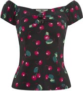 Collectif Dolores 50's Cherry Top Zwart