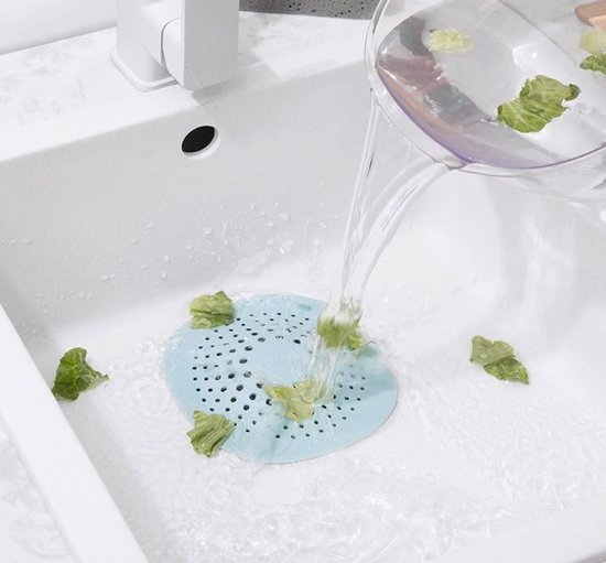 Gootsteen zeef universeel WIT Set van 2 silicone