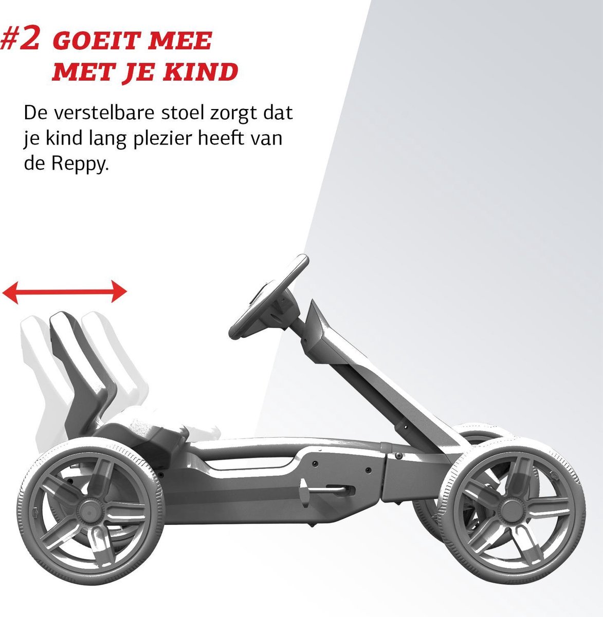 BERG Reppy Roadster Skelter - Met soundbox - 2,5+ Jaar - Verstelbare Stoel - Blauw — afbeelding 4