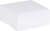 Coffrets cadeaux petit carré semi-transparent, 8x8x4cm BLANC (100 pièces)