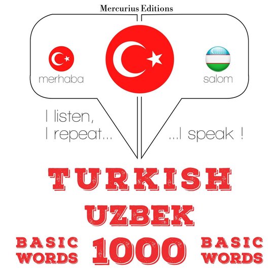 Türkçe - Özbekçe: 1000 temel kelime - cover