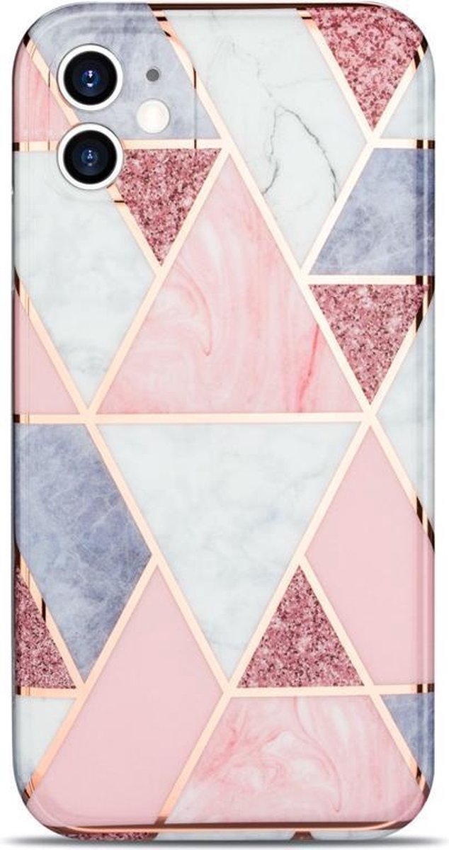 iPhone 12 / iPhone 12 Pro - Geo Marble cover / case / hoesje
