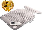 Bella Vie - Elektrische Warmte Kussen 63 x 42 cm - Fleece Pad - Therapeutisch Pijnstilling Rug Nek Schouders Buik - Wasbaar Opwarmend Verwarmingsmat - Pain Relief Heating Pad - Sho