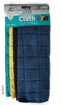 SET: Microvezeldoekjes - Schoonmaak doekjes - 4 Microvezel Doekjes - Micro Doek - Microfibre Cloth - Cleaning Cloth - Geel Groen Zwart Blauw