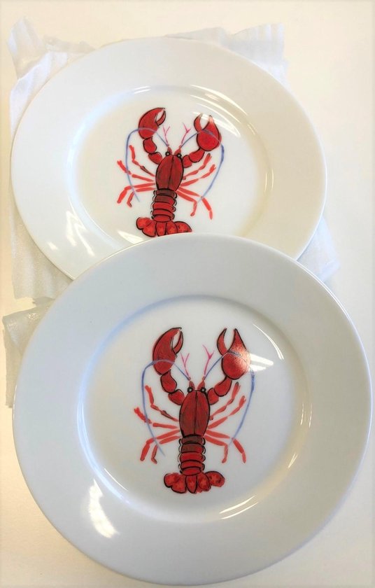 Fabienne Chapot set 6 x cake plate 'Lobster' 17cm | bol