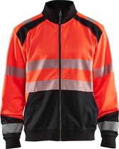 Blaklader Sweatshirt hele rits High Vis 3558-2528 - High Vis Rood/Zwart - M