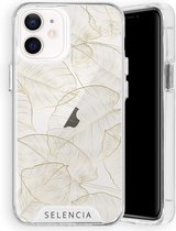 Selencia Zarya Fashion Extra Beschermende Backcover iPhone 12 Mini hoesje - Gold Botanic