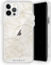 Selencia Zarya Fashion Extra Beschermende Backcover iPhone 12, iPhone 12 Pro hoesje - Gold Botanic