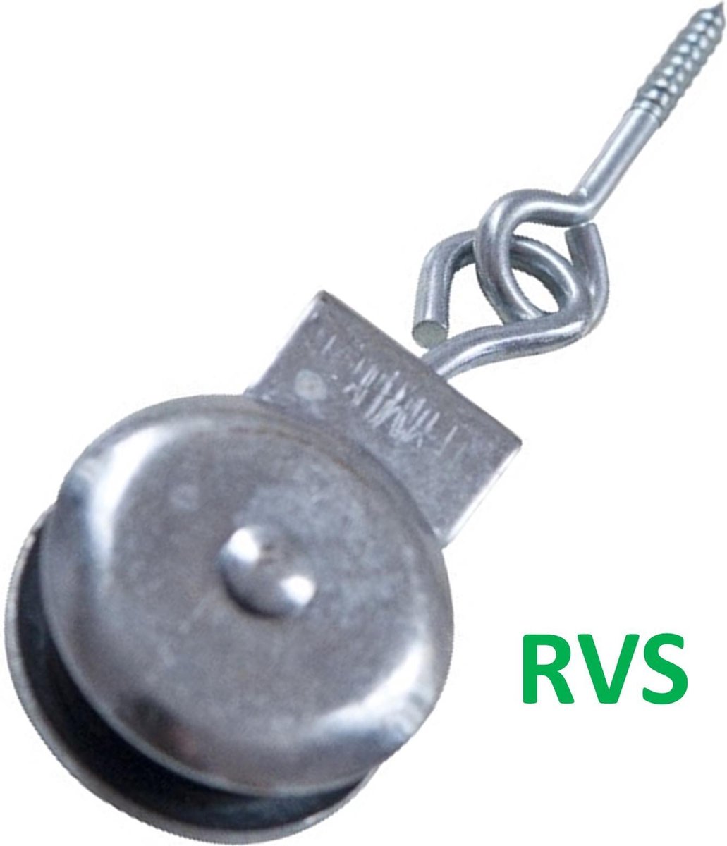 MEJAWA markieskatrol zonweringkatrol - RVS - Schroefoog houtdraad - Voor touw Ø 4 tot 8 mm
