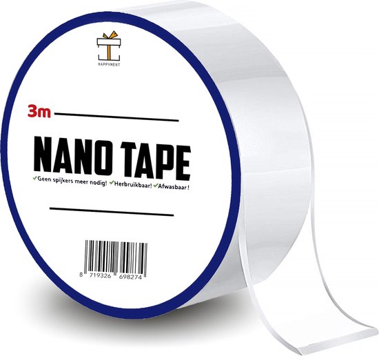 Nano Tape 10 mètres - 2 mm d'épaisseur - 2 x 5 mètres - Ruban