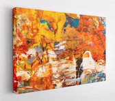 Onlinecanvas - Schilderij - Multicolored Abstract Painting Art Horizontal Horizontal - Multicolor - 30 X 40 Cm