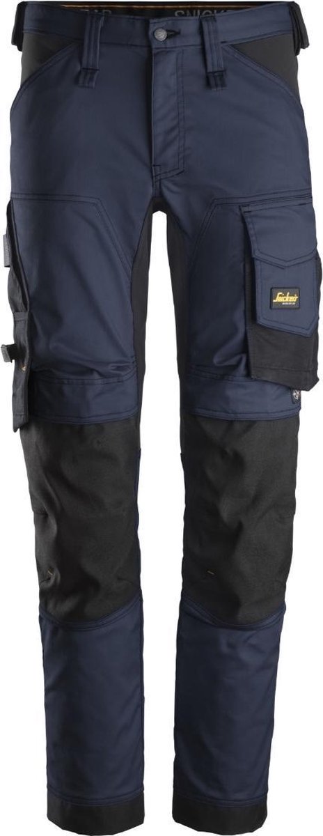 Snickers 6341 Stretch Werkbroek | Navy/Zwart | Maat 56 (Jeansmaat 39/32)