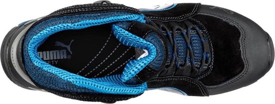 PUMA Rio Black Mid 632250-45 Chaussures montantes de sécurité S3 Pointure (EU): 45 noir, bleu 1 pc(s)
