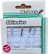 Mr. Lacy schoenveters Skinnies-Plat- Wit 120cm lang 6mm breed High Quality