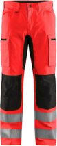 Blaklader 1585 Reflecterende Werkbroek Stretch Rood/Zwart