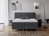 Complete Luxe Boxspring - Geneve - Dreamhouse - 140x200 - Antraciet - Twijfelaar - Bed