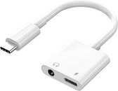 USB-C Splitter Adapter Kabel - 2 In 1 - TYPE C HUB - Opladen & Muziek Luisteren Tegelijk - Galaxy S20/Plus/Ultra