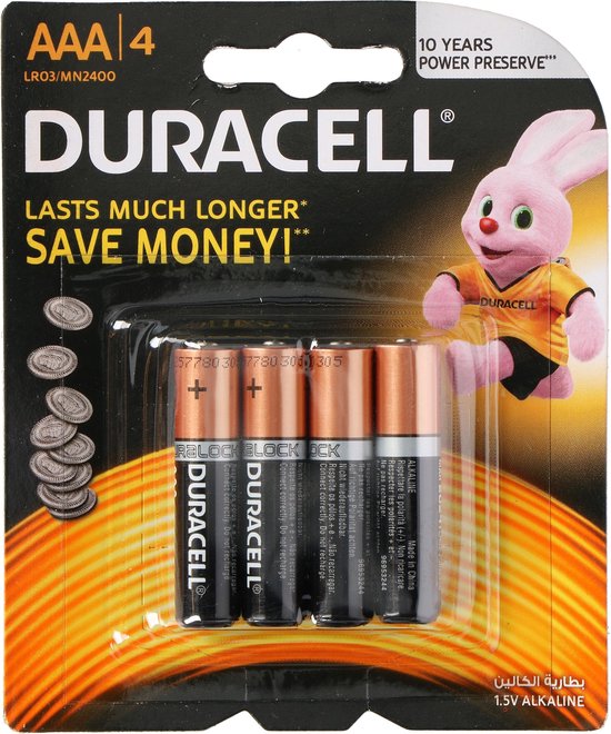 Duracell Batterijen AAA - 4-pak - Penlite - Gaan Lang Mee | bol.com
