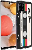 iMoshion Hoesje Geschikt voor Samsung Galaxy A42 Hoesje Siliconen - iMoshion Design hoesje - Zwart / Transparant / Cassette Tape
