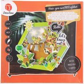 Decotime maak je eigen 3D-lichtbak - MDF lightbox - Knutselpakket - Lichtbox ROOD - Do it yourself  - Hobbypakket - Meisjes - Jongens - Knutselspullen voor kinderen - Knutsel pakke