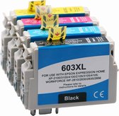 Set 4x ABC huismerk inkt cartridge geschikt voor Epson 603XL voor Epson Expression Home XP-2100 XP-2105 XP-3100 XP-3105 XP-4100 XP-4105 Workforce WF-2810DWF WF-2830DWF WF-2835DWF W