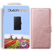 Moto G9 Plus Book Case Rose Goud - Leren hoesje - Pasjes - Wallet - Portemonnee - hoesje