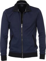 Casa Moda Vest Blauw Steekzakken Rits Comfort Fit - 3XL